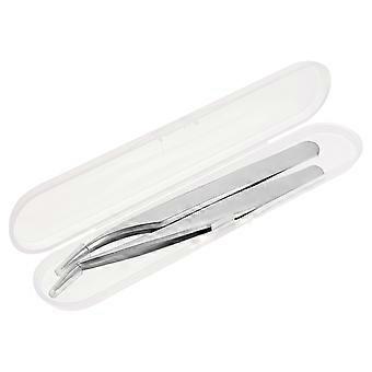 Eyelash Beauty Tweezers Stainless Elbow Tweezers for Makeup Use 16Pcs
