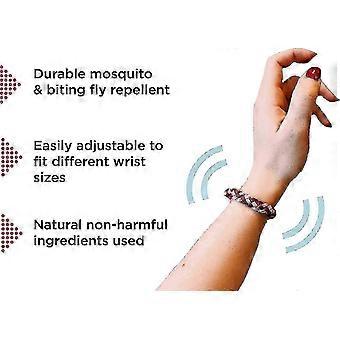 Pestects Mosquito Repellent Bracelets 12 Pack Adjustable Leather DEET-Free Natural Insect Bands for Adults and Kids HK