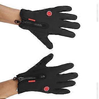 Unisex Outdoor Warme Winter Volle Vingers Handschoenen Scherm Touch Sport Wanten (L)