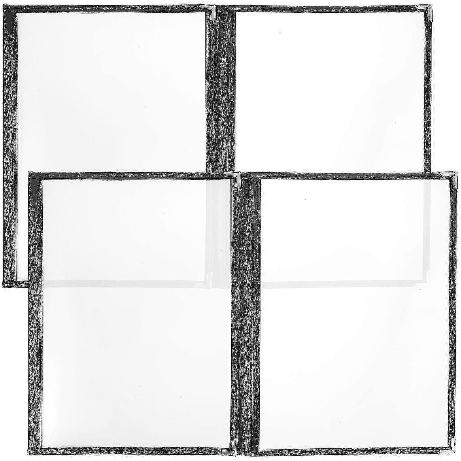 Restaurant Menu Covers PVC Binder for Clear Menu Display 2Pcs