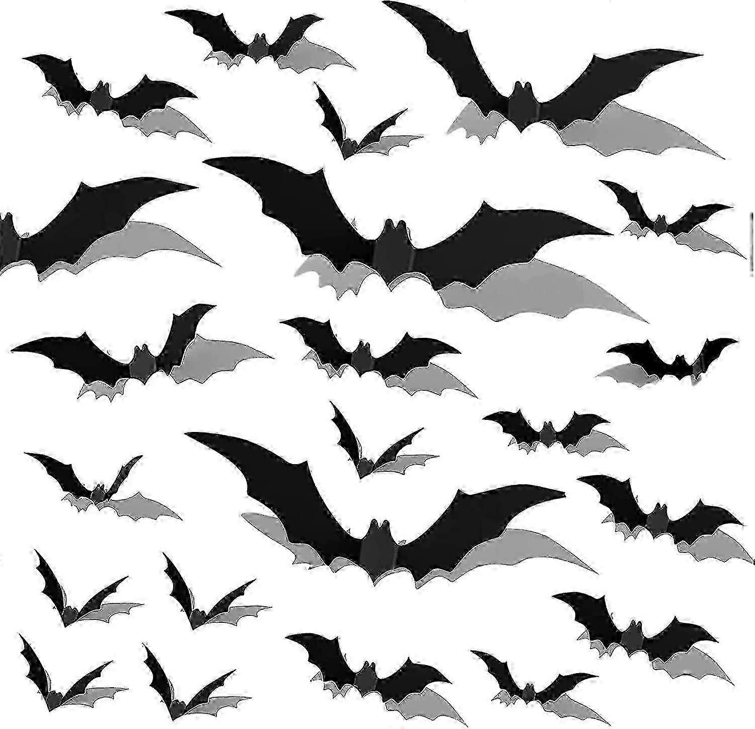 28PCS Halloween 3D Bat Decals