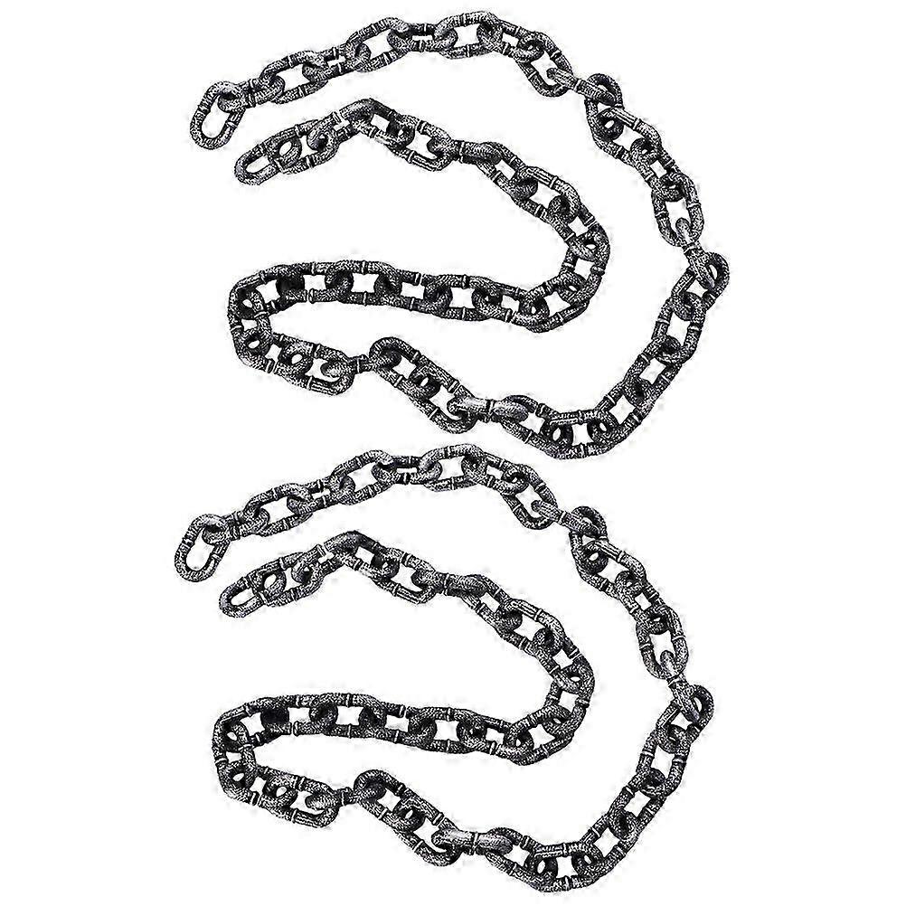 Halloween Decor Accessory 2Pcs Plastic Iron Chain Link Prop