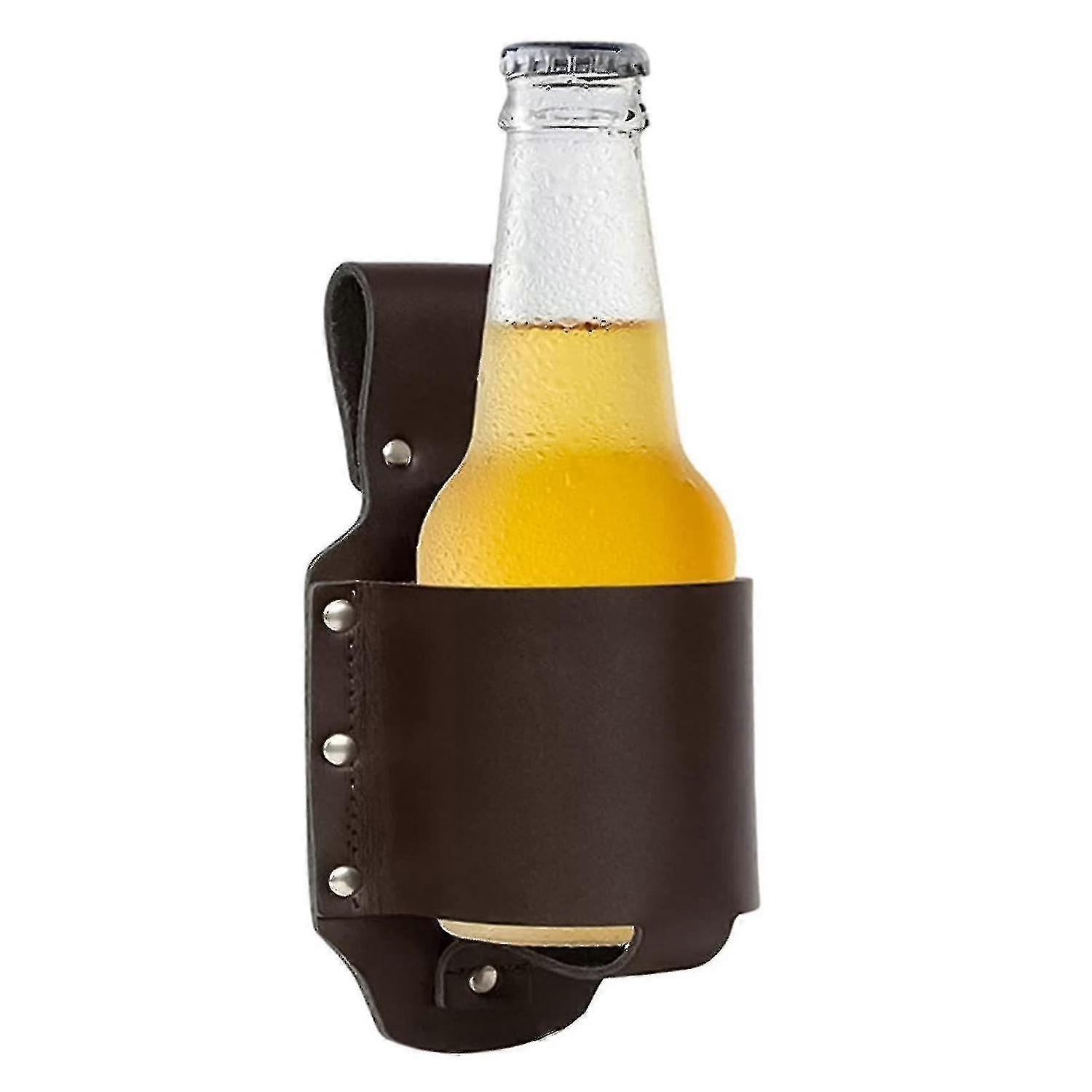 PU Leather Beer Holster Hands-Free