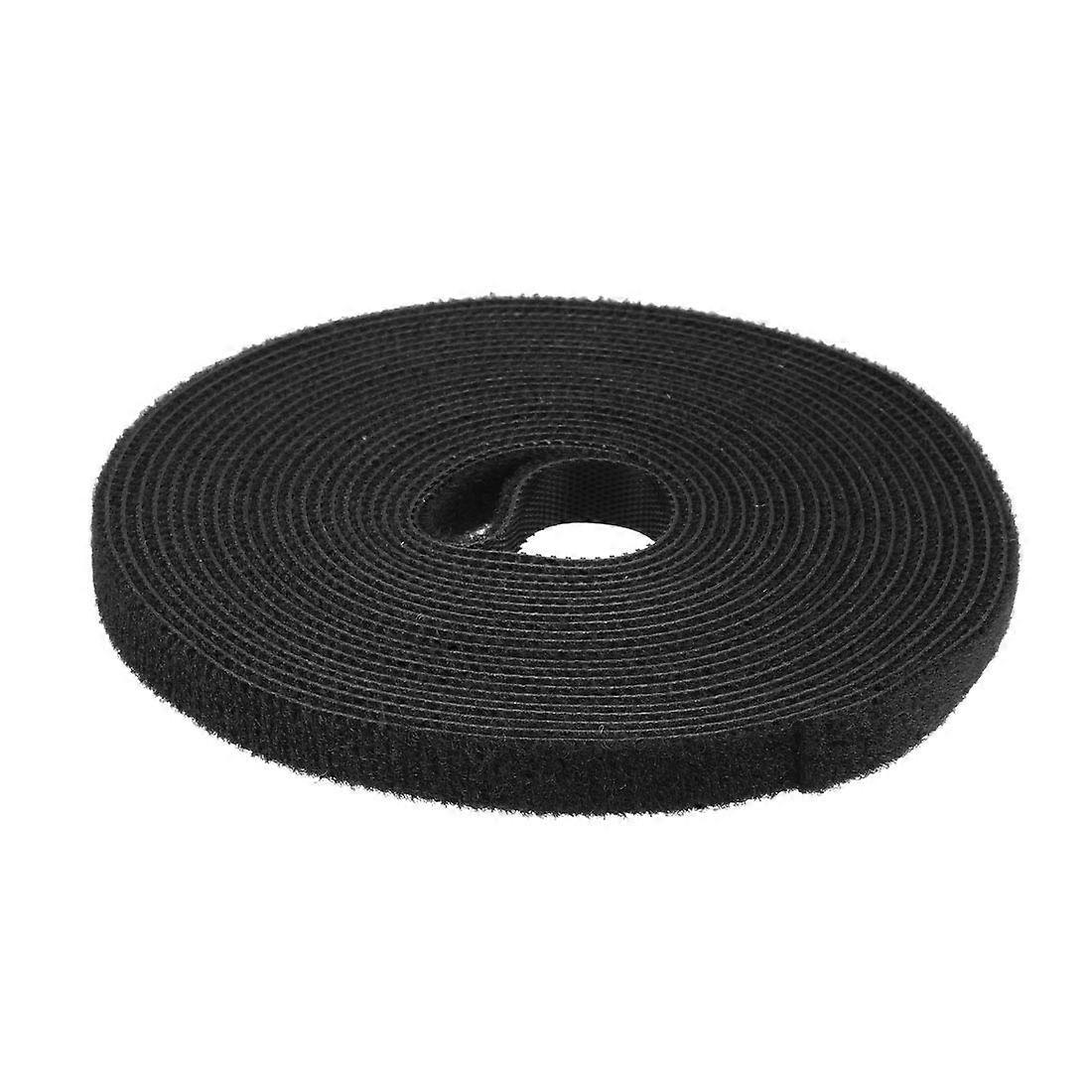 Reusable Cable Ties 5m Adjustable Hook and Loop Wire Straps for Quick Cable Organization Black