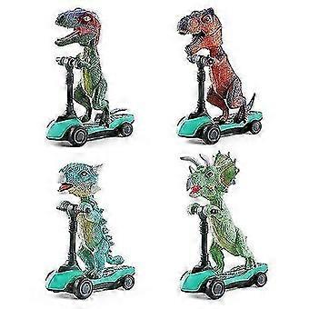 Dinosaur Pull Back Scooter Toys 4 Pack Mini Finger Kick Racer Cars Dino Gift Set for Kids Boys Ages 3 4 5 6 lfx