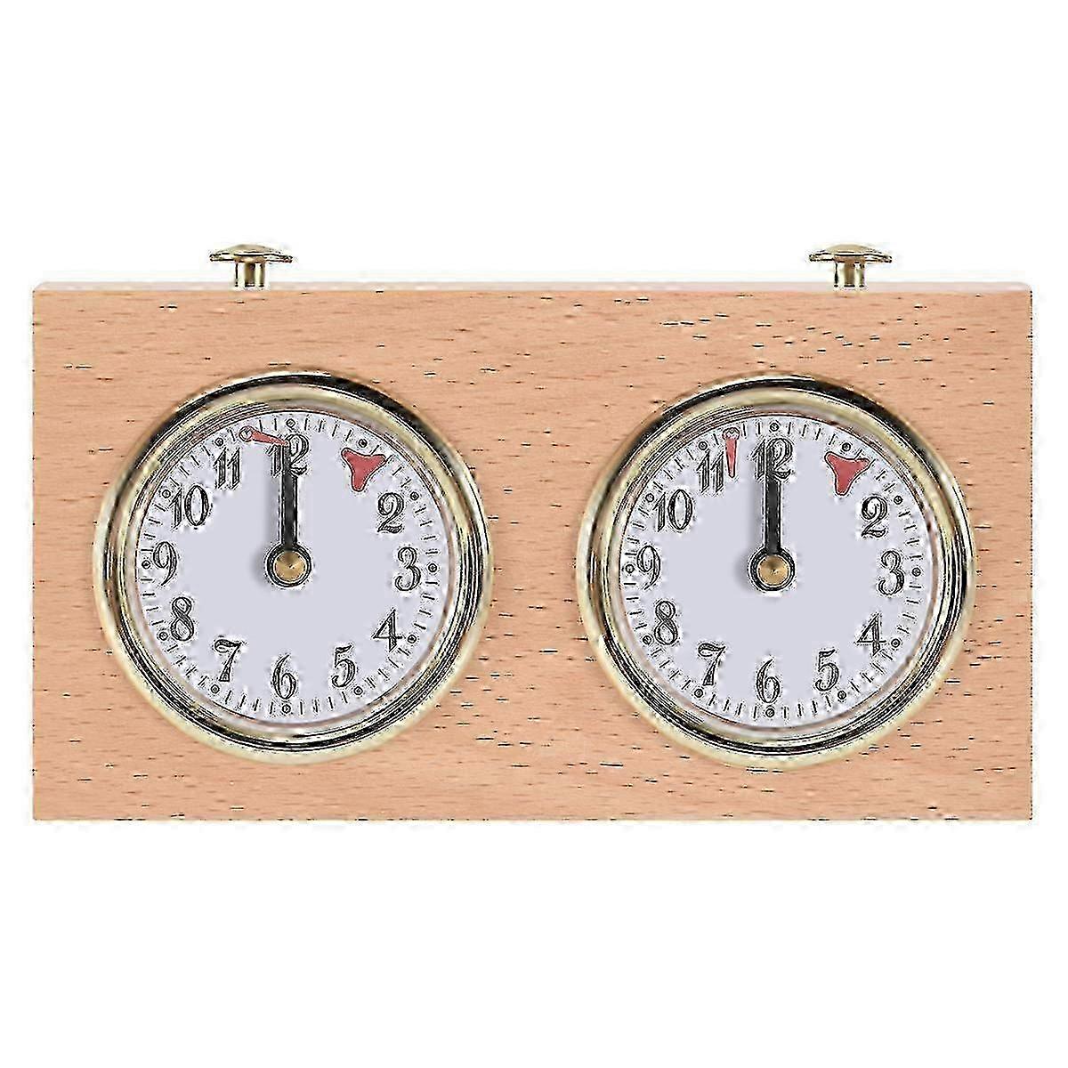 Wooden Mechanical Chess Timer Count Up Down