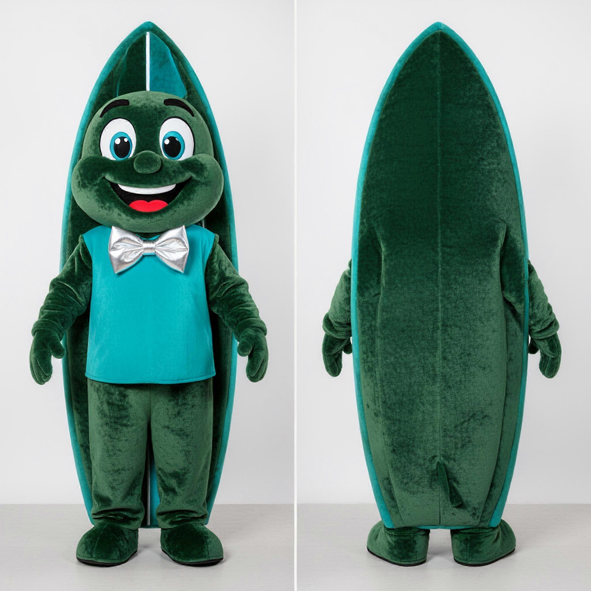 MASTICOT Forest Green Sleek Surfboard Mascot