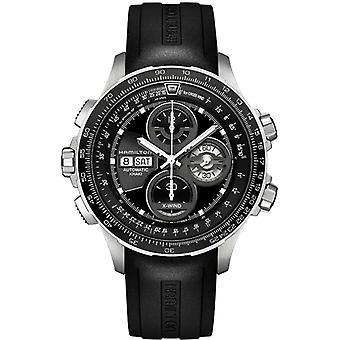 R. Hamilton KH x-Wind Lim zwart automatische analoge man horloge met H77766331 rubber armband
