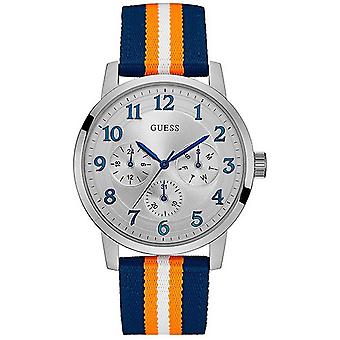 Guess horloges Gents Brooklyn Quartz analoge man horloge met nylon armband W0975G2