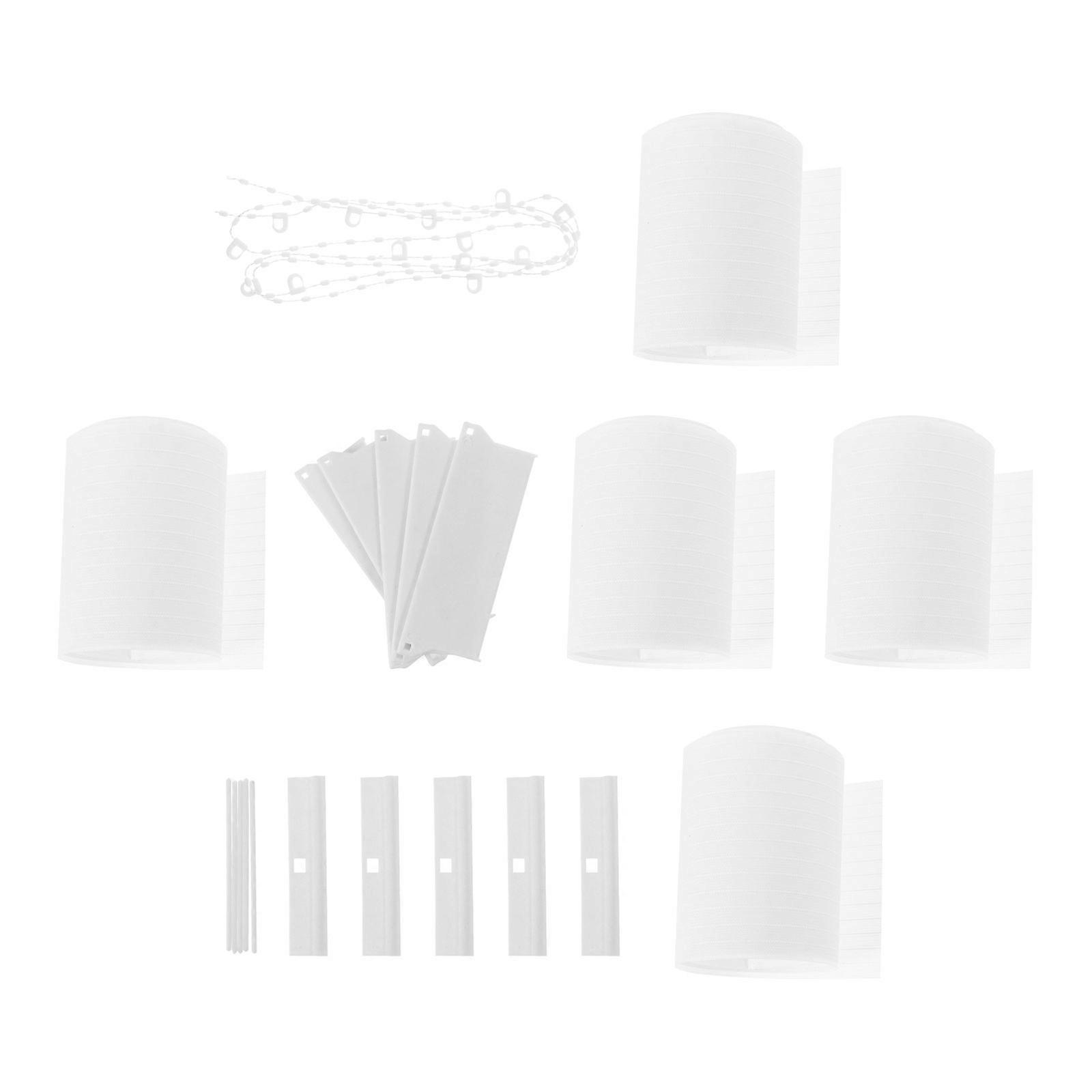 Shutter Vertical Blind for DIY Replacement 1Set White Polyester
