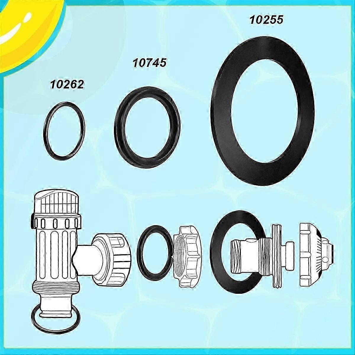 18 Pieces 25076RP O Ring Rubber Washer compatible with Pool