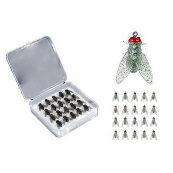 20pcs Trout Jig Swimbait Fly Hook Soft Bait Dry Flies Bionic Fly Fishing Bait Lures Kit Fishing Gear Artificial Panfish Lure Set