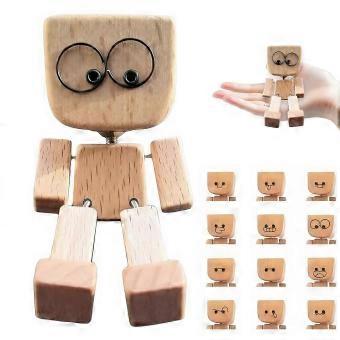 Magnetic Face Wiggling Wood Doll