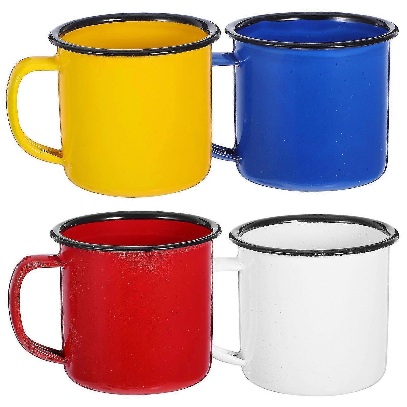 4pcs Enamel Water Mugs Set