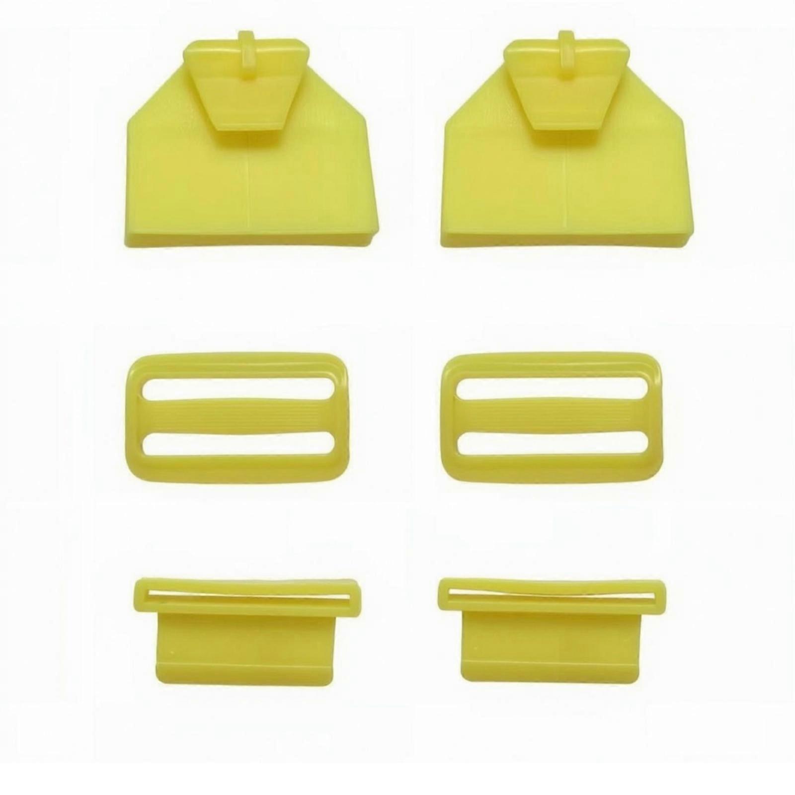 Plastic Buckle Accessory Glossy Applicator Strap Buckle Yellow