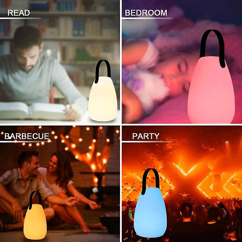 Portable Waterproof Led Table Lamps - Indoor/outdoor Decorative Lights With Remote For Events, Camping, And Mood Lighting