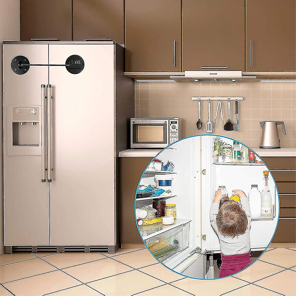 2 Pack Refrigerator Lock - Heavy Duty Combination Fridge Lock