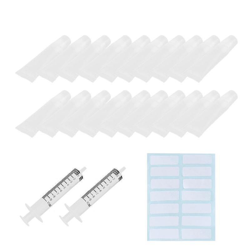 8.5X3cm Transparent Color Refillable Makeup Palettes & Cases 1 Set Of 36pcs Lip Gloss Tube 10ml Sque