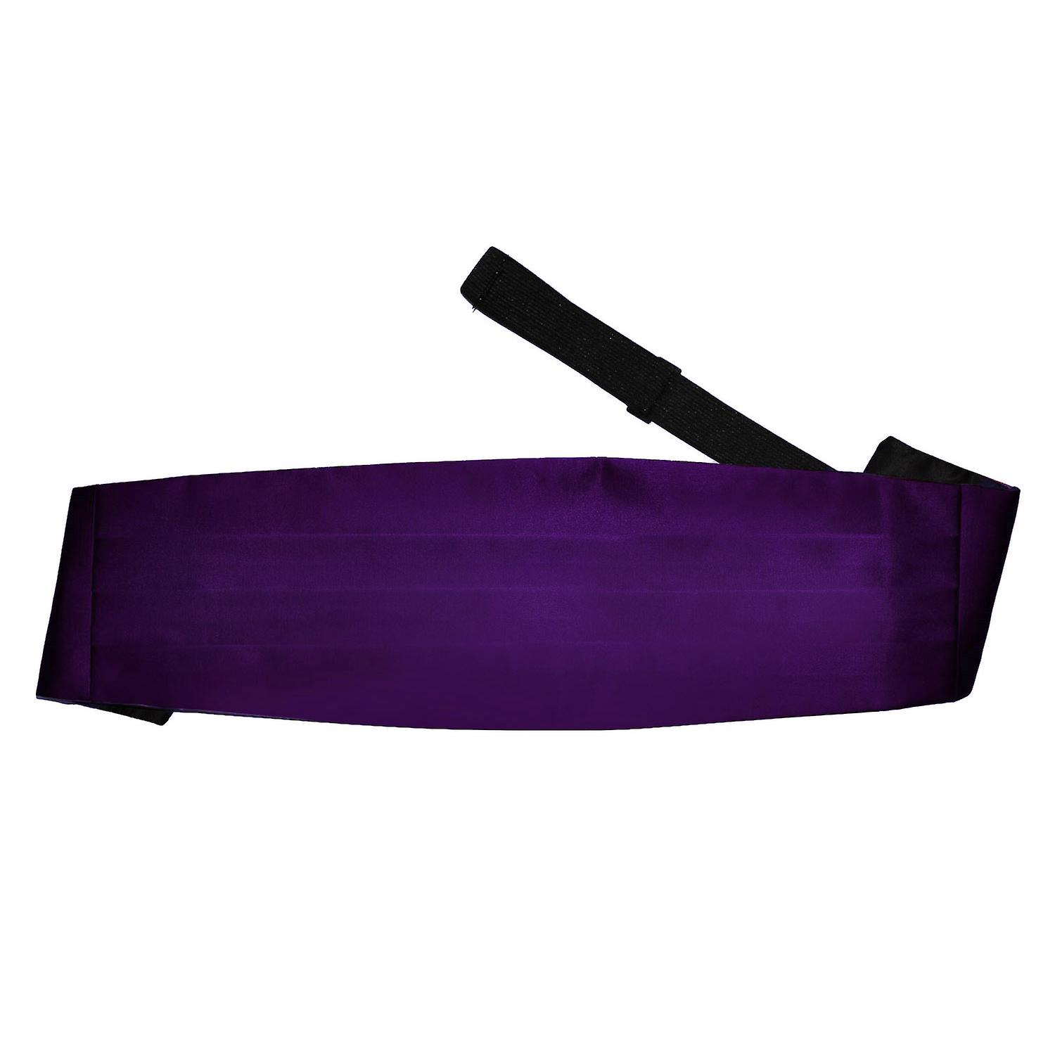 Purple Plain Satin Cummerbund