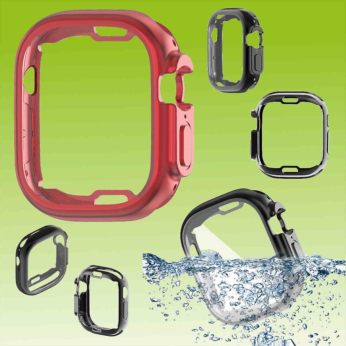 适用于 Apple Watch Ultra 1+2 49mm 2 合 1 保护壳 TPU 保护套 + PET 薄膜