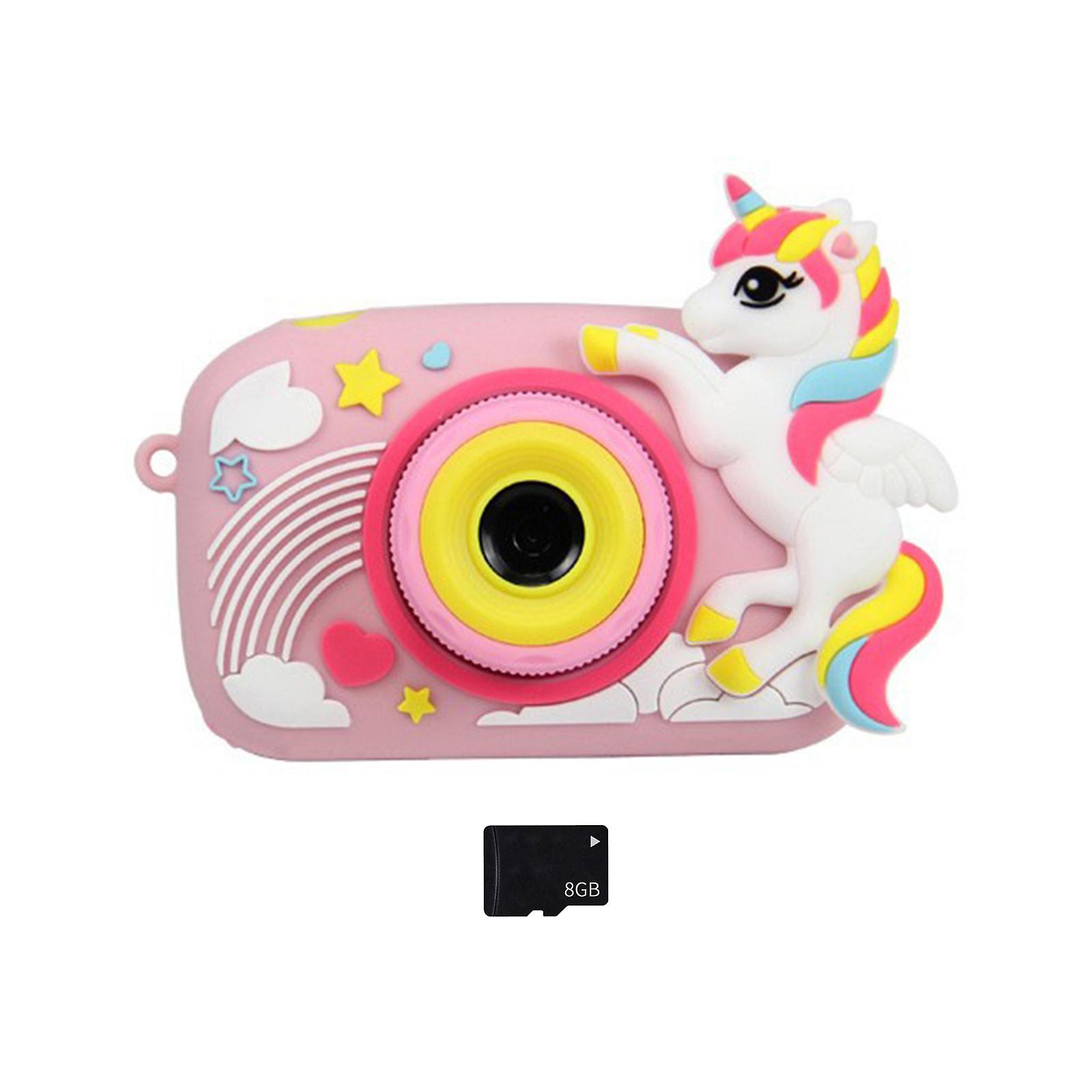 幼児のための子供のデジタルカメラのおもちゃ子供の女の子の女の子の男の子3-12年のクリスマスの誕生日のギフトのビデオプレーヤー 漫画の恐竜のデザインソフトシリコン32GB