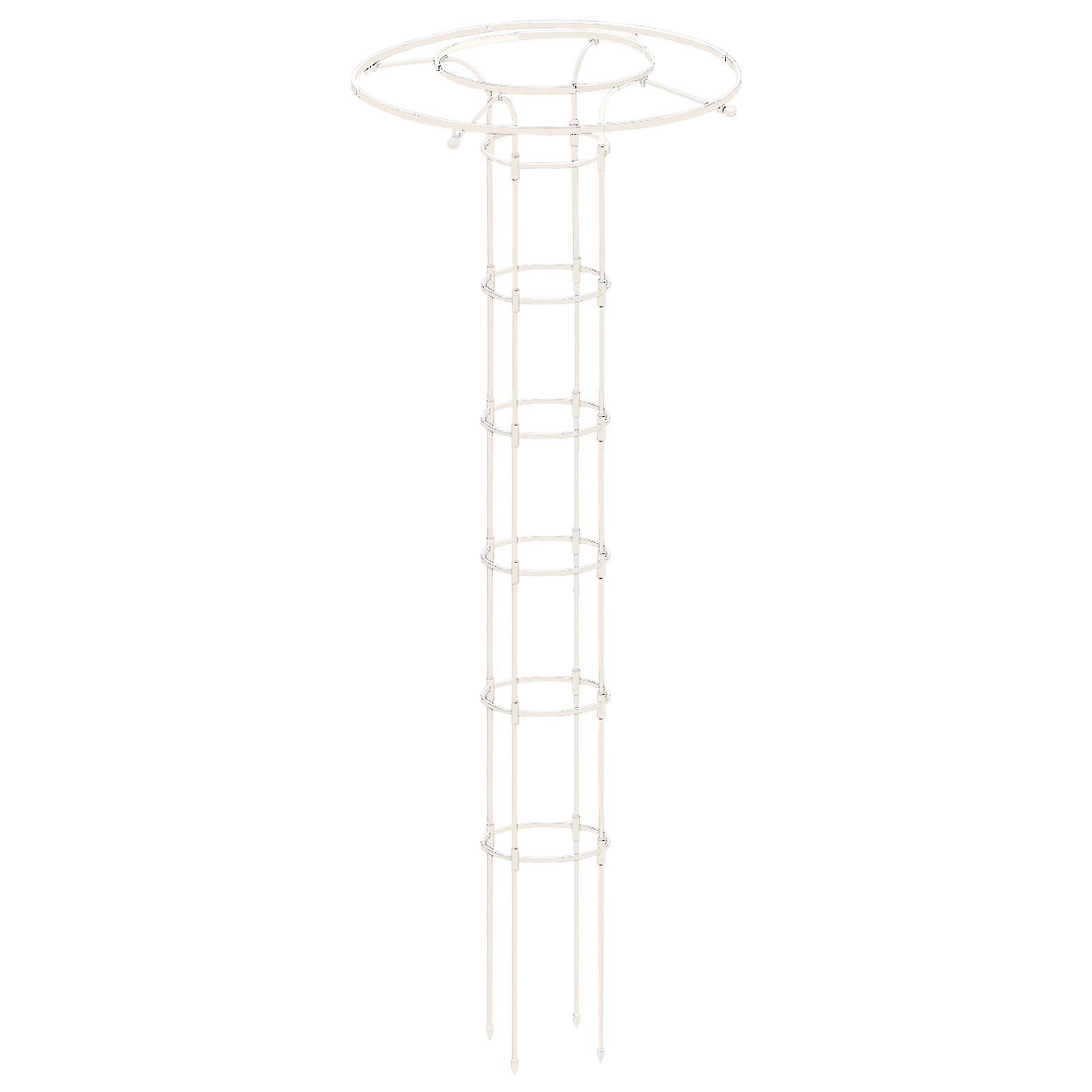 Assembler Parapluie Cadre de fleur Plante Cadre d’escalade Pergola d’escalade Hauteur Blanche 90cm Diamètre 25cm