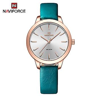 Naviforce luksusmerke Kvinner Kvarts skinnklokker for kvinner Se damer Mote kjole Armbåndsur Feminino