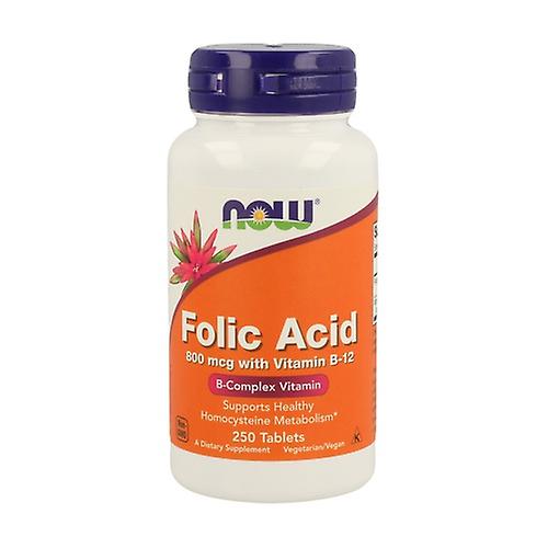 Now! Folic acid 800mcg + vitamin B12 25mcg 250 tablets