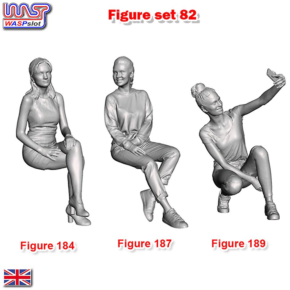 Trackside Unpainted Figures Scenery Display 3 x Figures Set 82 New 1:32 WASP