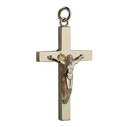 9ct Gold 40x25mm solid block Crucifix Cross