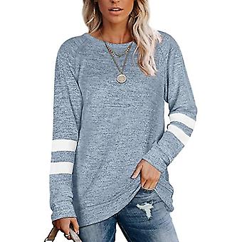 Women's Long Sleeve Shirt Color Block Long Sleeve T-shirt Ladies