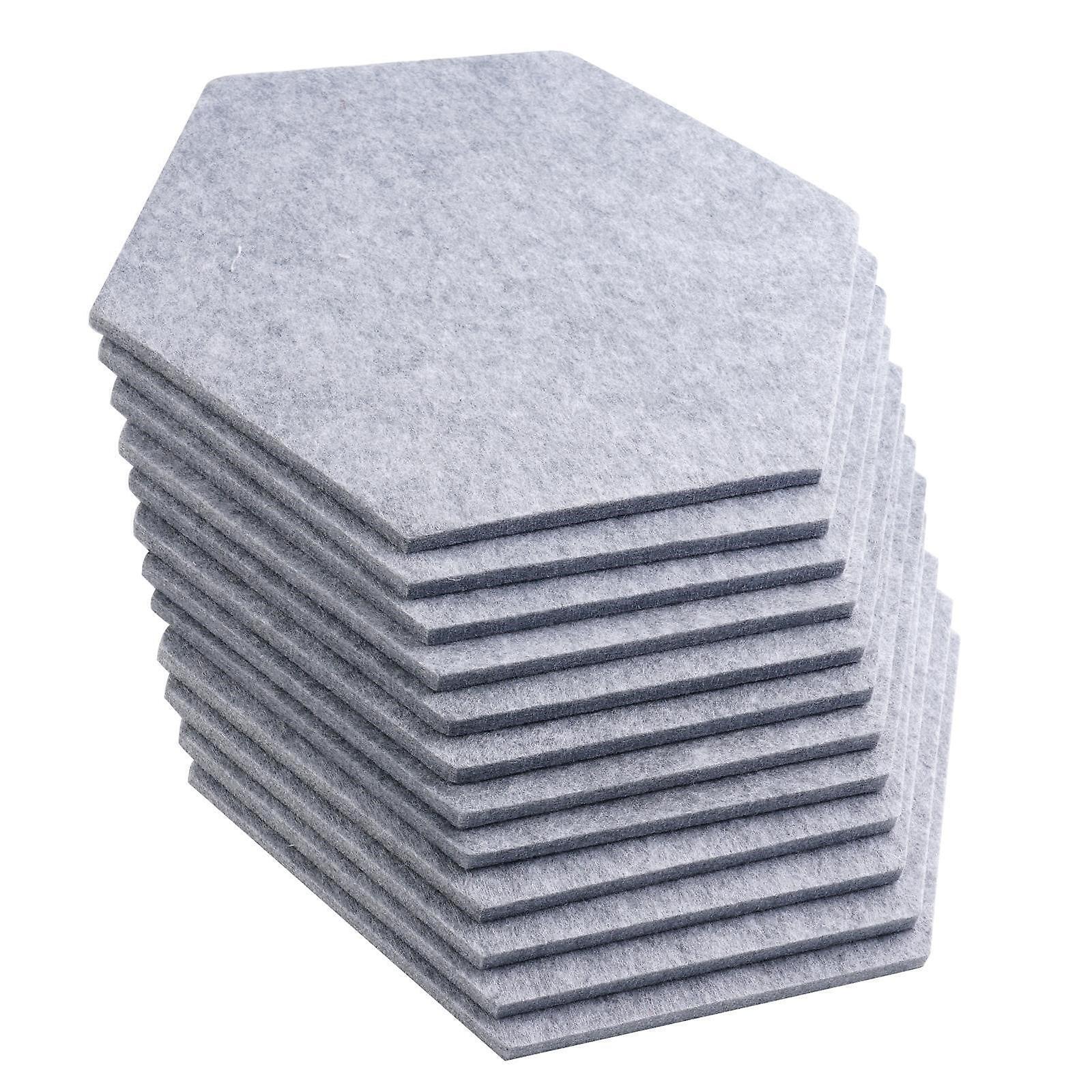 24Pcs Hexagon Acoustic Foam Panels Sound Absorbing Wall Proof Noises Tiles I2m9